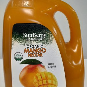 SunBerry Farms Organic Mango Nectar 1 gallon – organic mango juice drink front view.